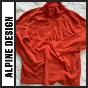 Alpine Design Vibrant Orange Half-Zip Fleece Pullover